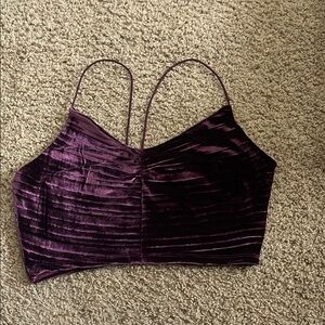 Purple velvet Wild Fable Women's Crop Top